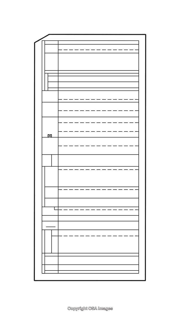 Detailed Black and White Diagram of a Structural Design Layout