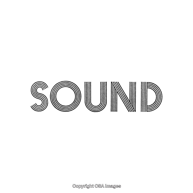 Monochrome Sound Graphic Featuring Concentric Lines on a White Background