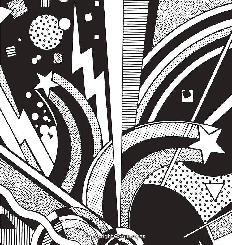 Dynamic Black and White Abstract Background With Geometric Shapes
