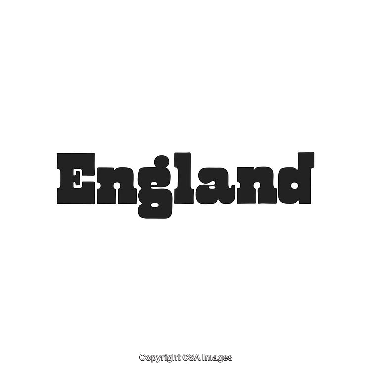 England Themed Graphic Design Featuring Bold Text in Vintage Style