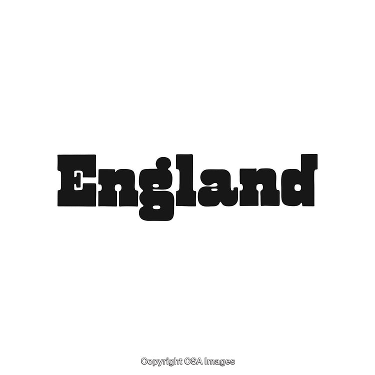 England Themed Graphic Design Featuring Bold Text in Vintage Style