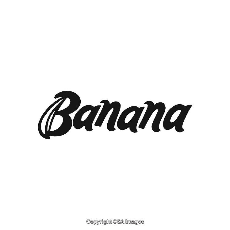 Black Banana Logo Design With Bold Typography on White Background