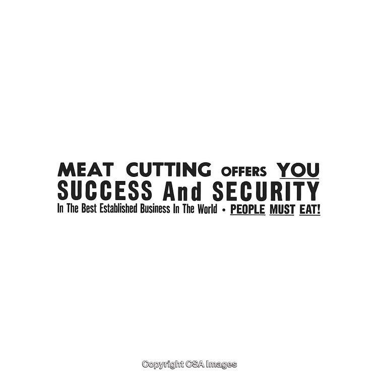Inspirational Business Advertisement Focusing on Meat Cutting Success and Opportunities