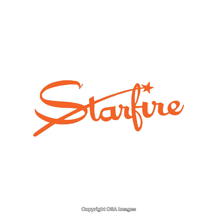 Vibrant Orange Handwritten Starfire Logo Design with Star Accent