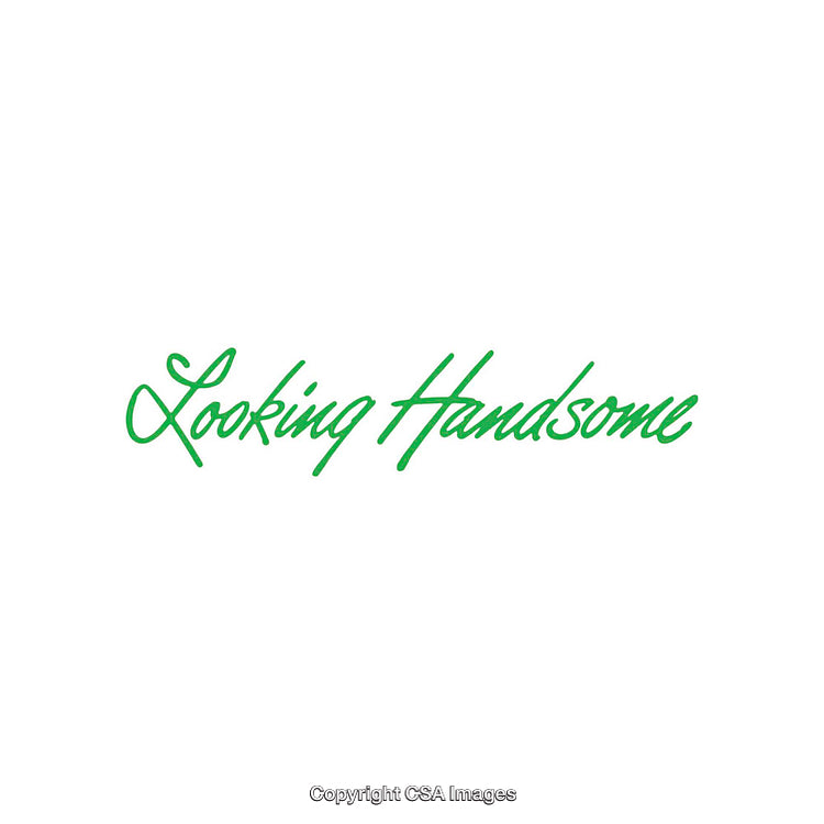 Elegant Green Cursive Text on White Minimalist Background
