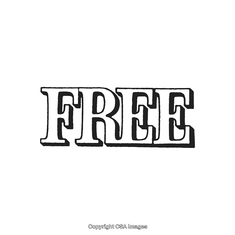 Black and White Stylized Typography Displaying the Word "Free"