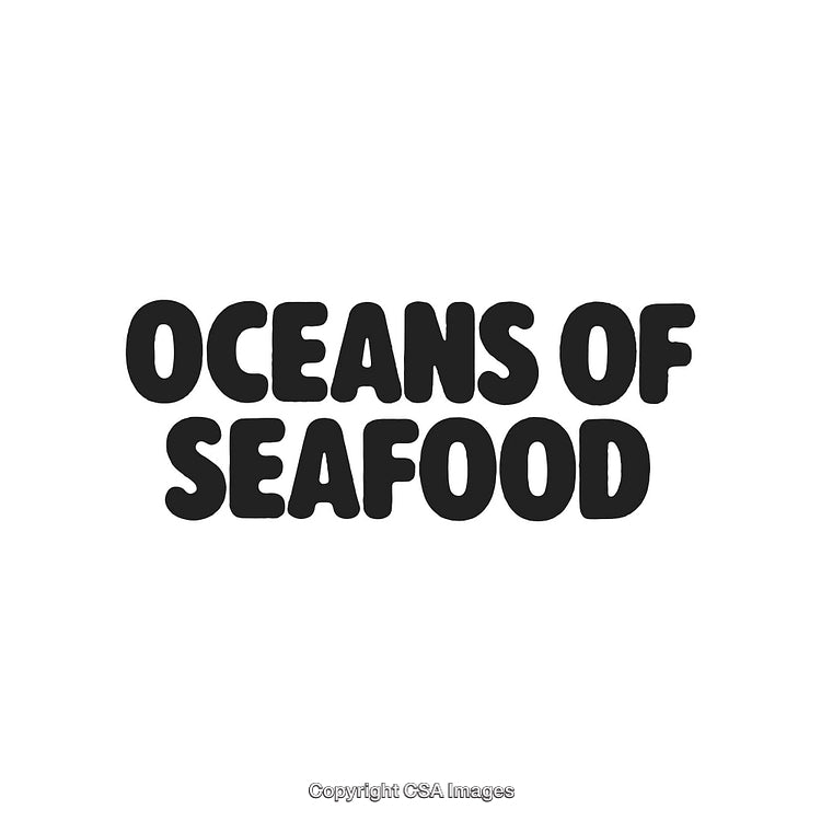 Bold Stylized Text Logo Design for Oceans of Seafood Company