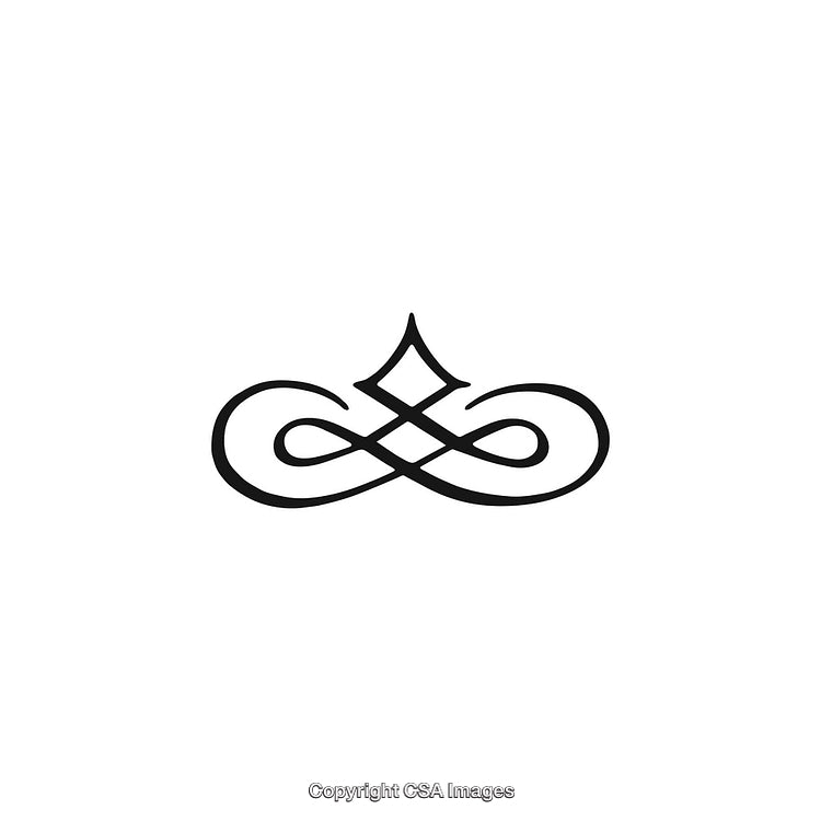 Detailed Black and White Decorative Ornament with Elegant Design