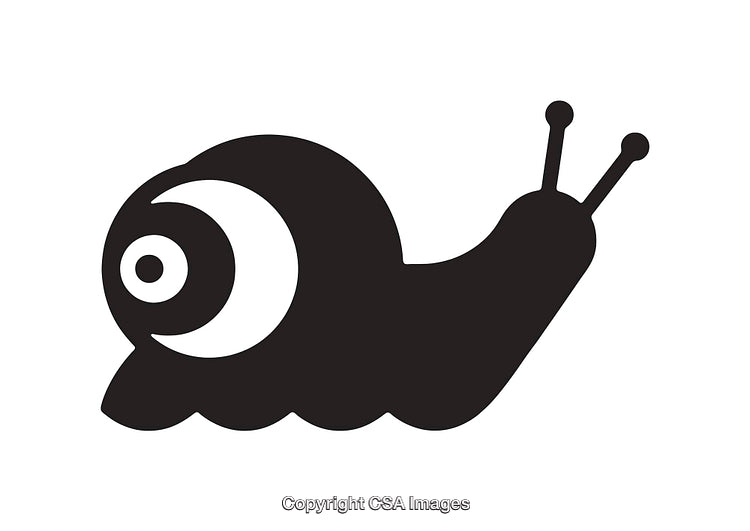 Minimalist Black and White Snail Icon Illustration for Simple Concepts