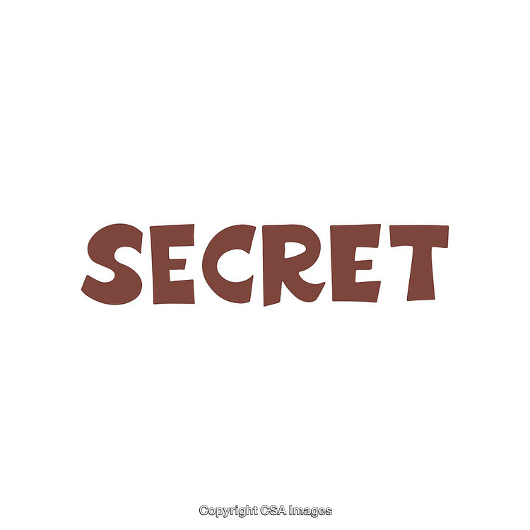 Bold Display of the Word 'Secret' in Distinctive Typography