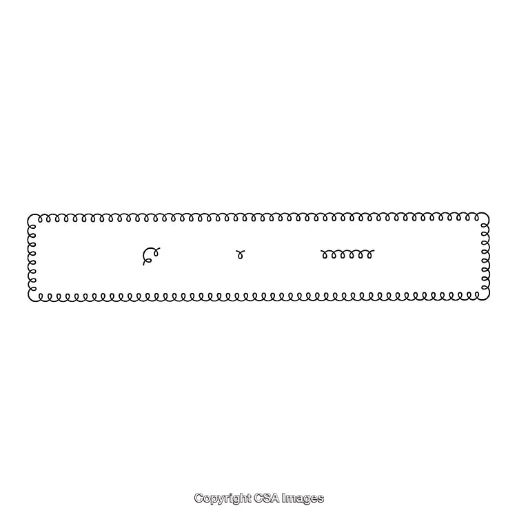 Black and White Border Design With Decorative Swirl Elements