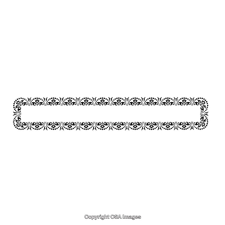 Elegant Intricate Black and White Decorative Border for Designs and Frames