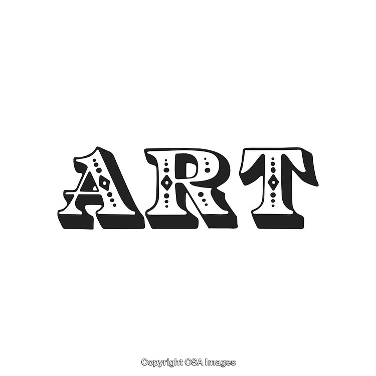 Vintage Style Black And White Decorative Typography for Artistic Design