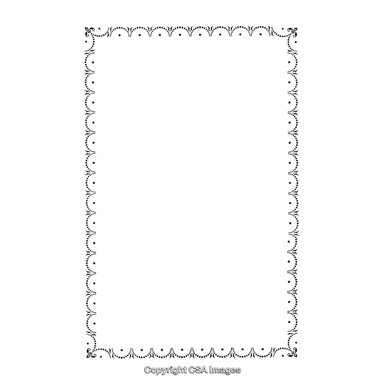Elegant Black and White Border with Intricate Details and Symmetry