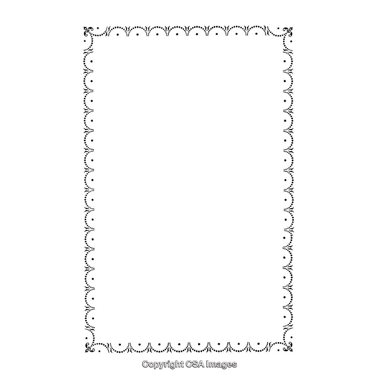 Elegant Black and White Border with Intricate Details and Symmetry