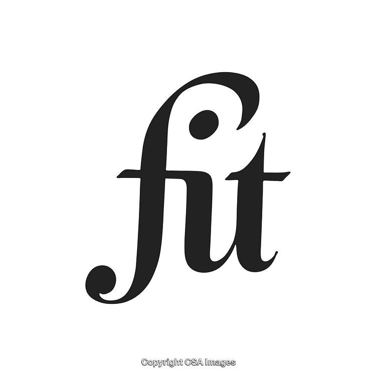 Elegant and Stylish Black Fit Typeface Logo Design on White Background