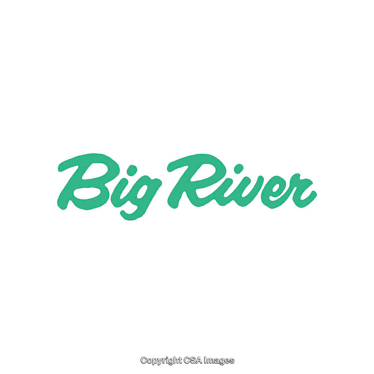 Green Script Logo Design Showcasing 'Big River' Text in Artistic Font