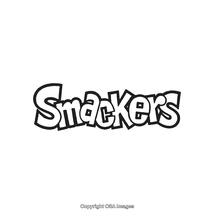 Stylized Text Logo Design Featuring The Word 'Smackers' in Bold Font