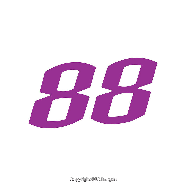 Bold Purple Number 88 Design Against a Clean White Background