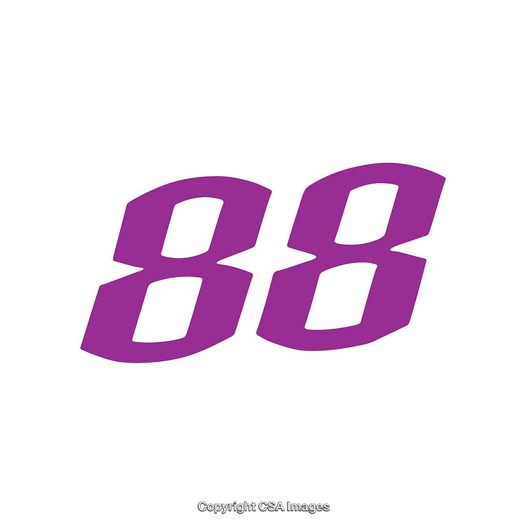 Bold Purple Number 88 Design Against a Clean White Background