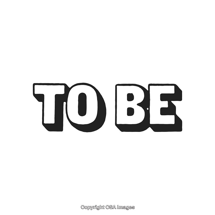 Inspirational Typography Artwork Featuring The Words 'To Be' in Bold Design