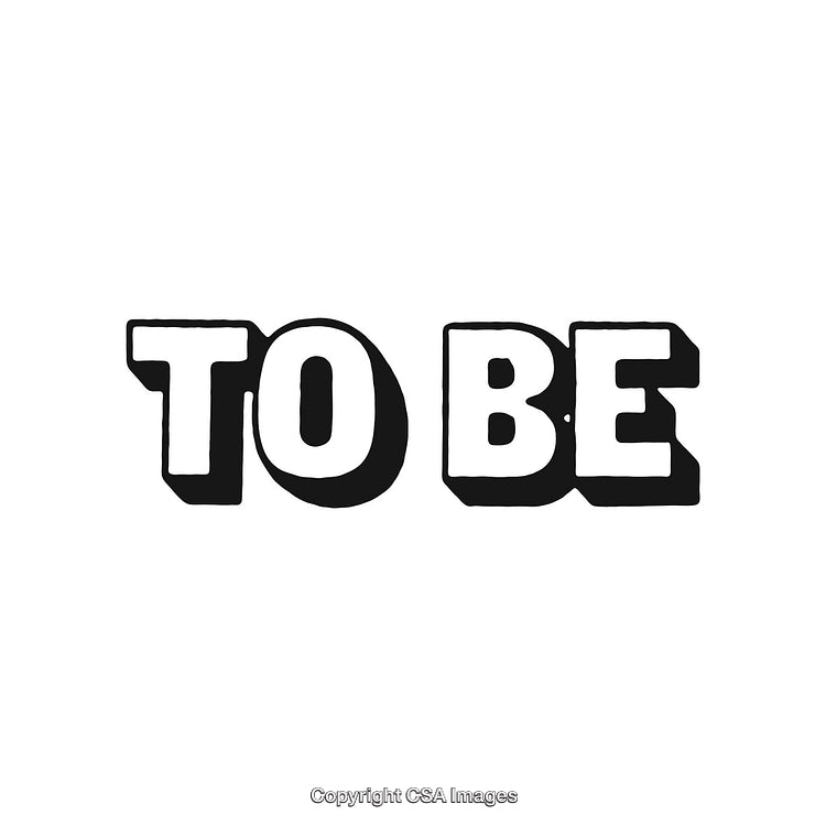 Inspirational Typography Artwork Featuring The Words 'To Be' in Bold Design