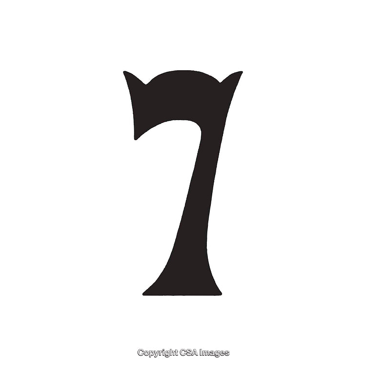 Artistic Representation of the Number Seven with a Unique Design