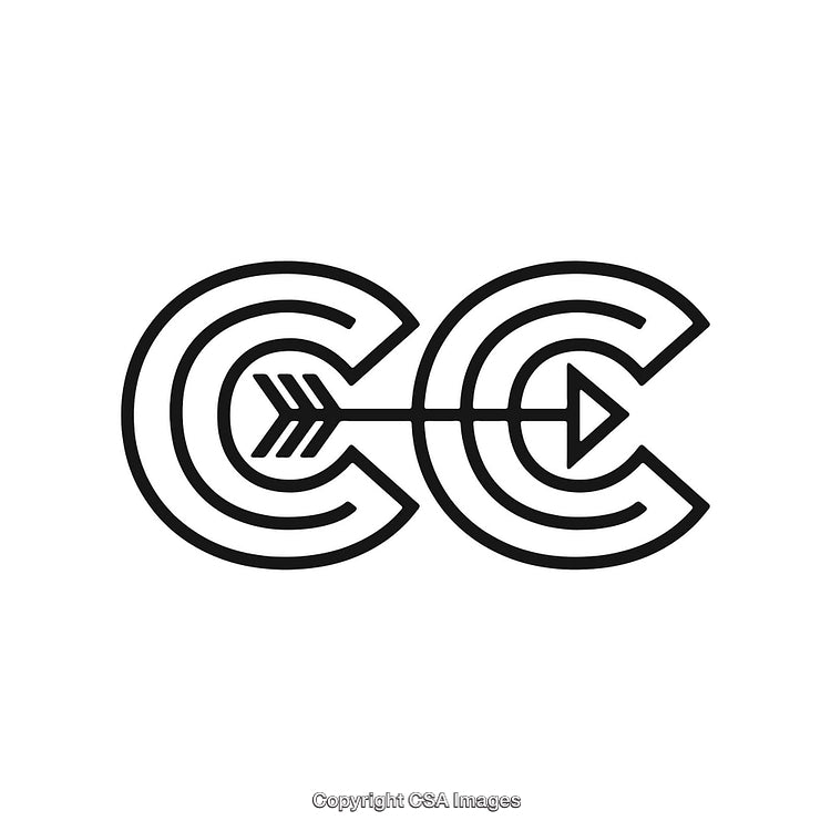 Minimalistic Arrow and Circles Logo Design in Black and White