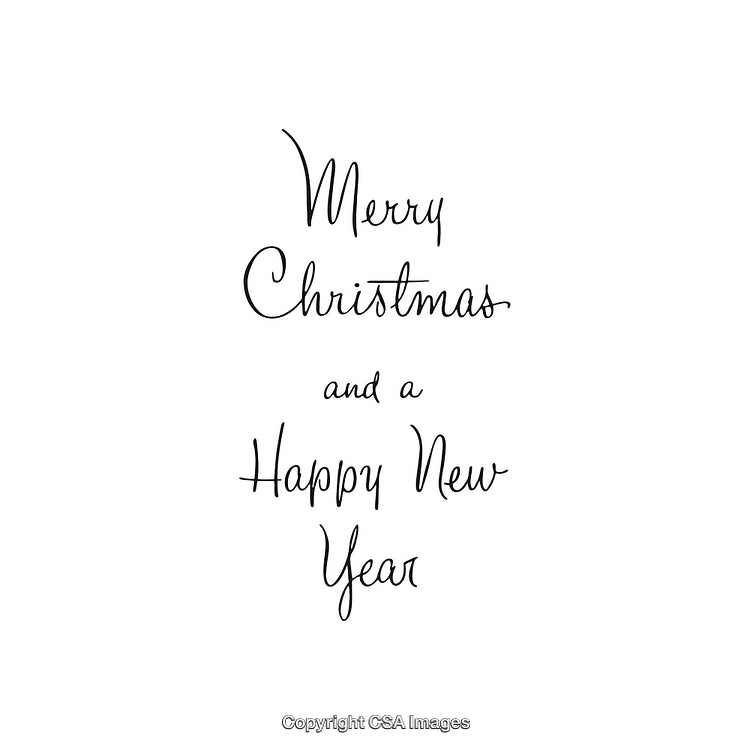 Elegant Modern Merry Christmas And Happy New Year Greeting Card Design