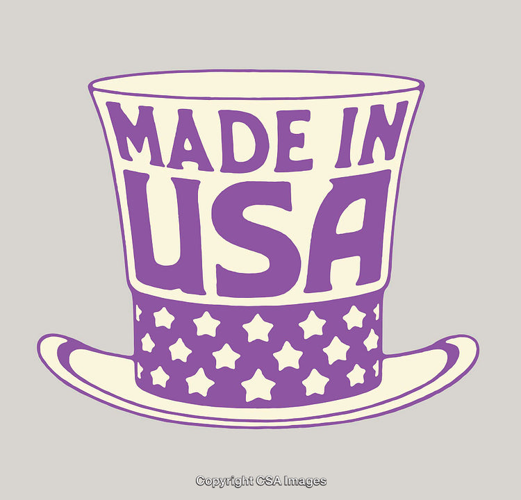 Patriotic Hat Design Featuring 'Made in USA' Alongside Star Elements