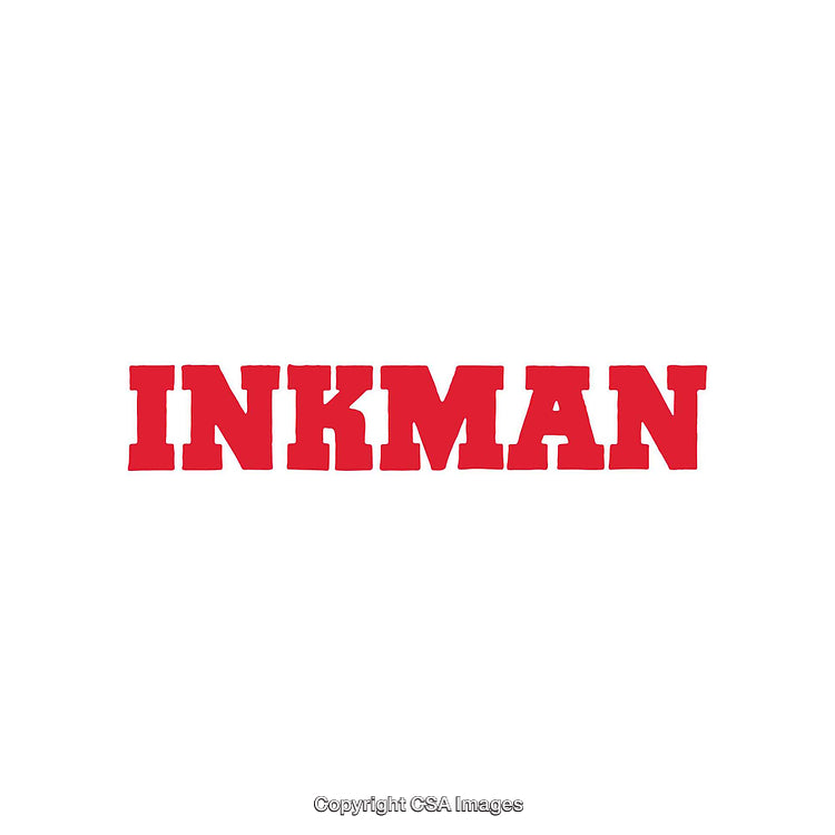 Bold Minimalist Red Typography Word Design on White Background