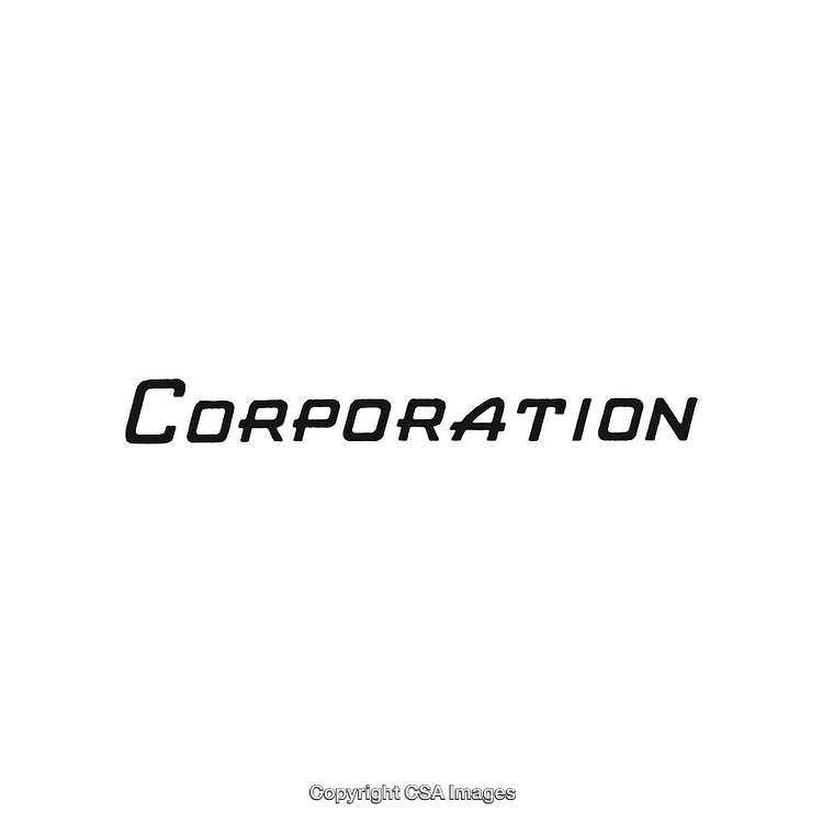 Typography Design Displaying the Word Corporation with Modern Style