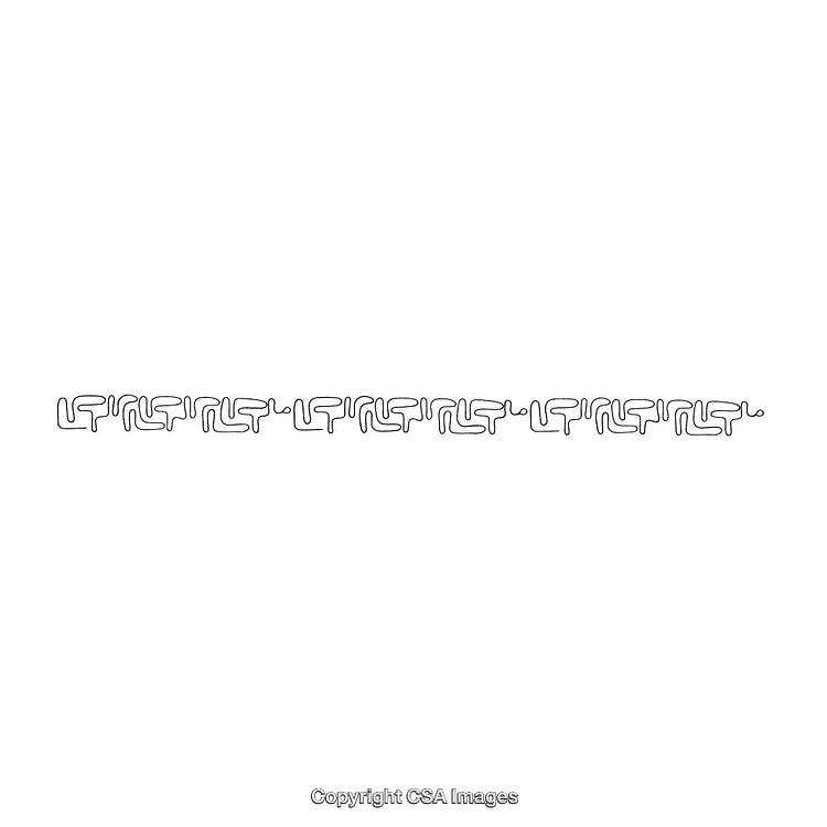 Abstract Black And White Linear Border Design on White Background