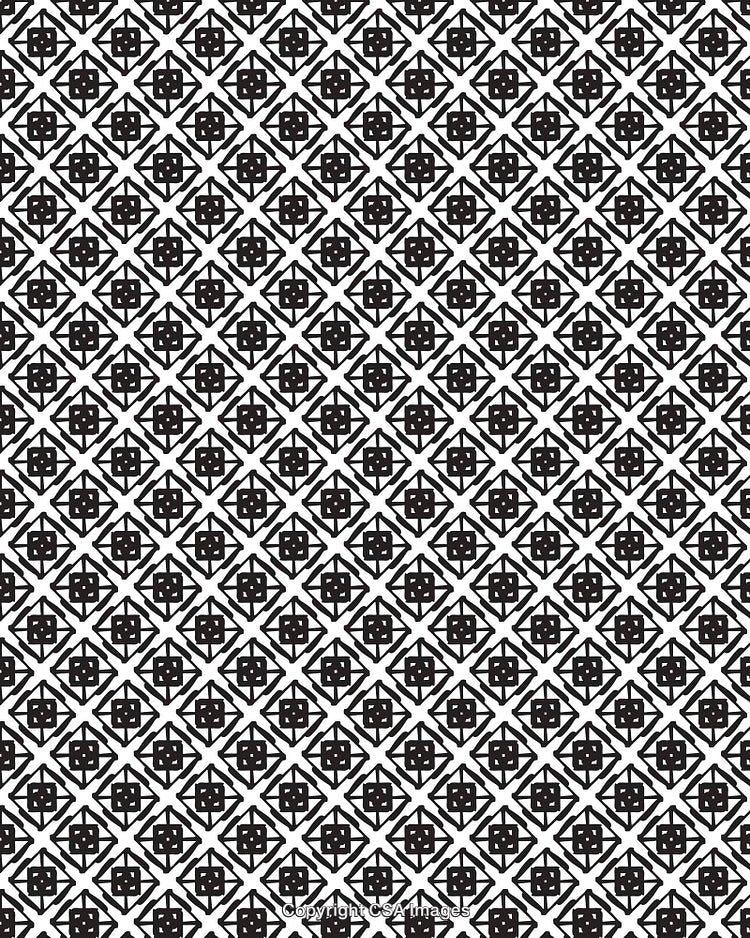 Black And White Repeating Geometric Pattern With Square Motif
