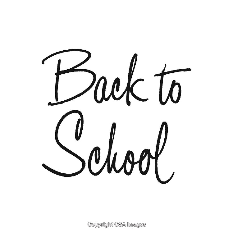 Handwritten Back to School Typography Design in Black Ink on White Background