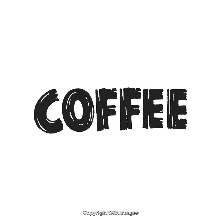 Bold Black Text Featuring the Word Coffee in a Creative Typeface
