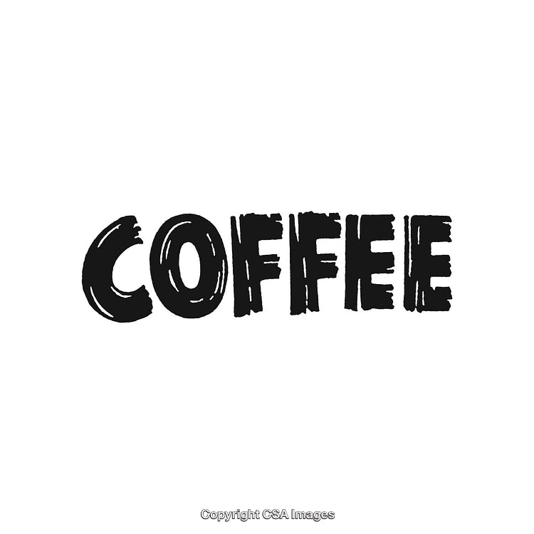 Bold Black Text Featuring the Word Coffee in a Creative Typeface