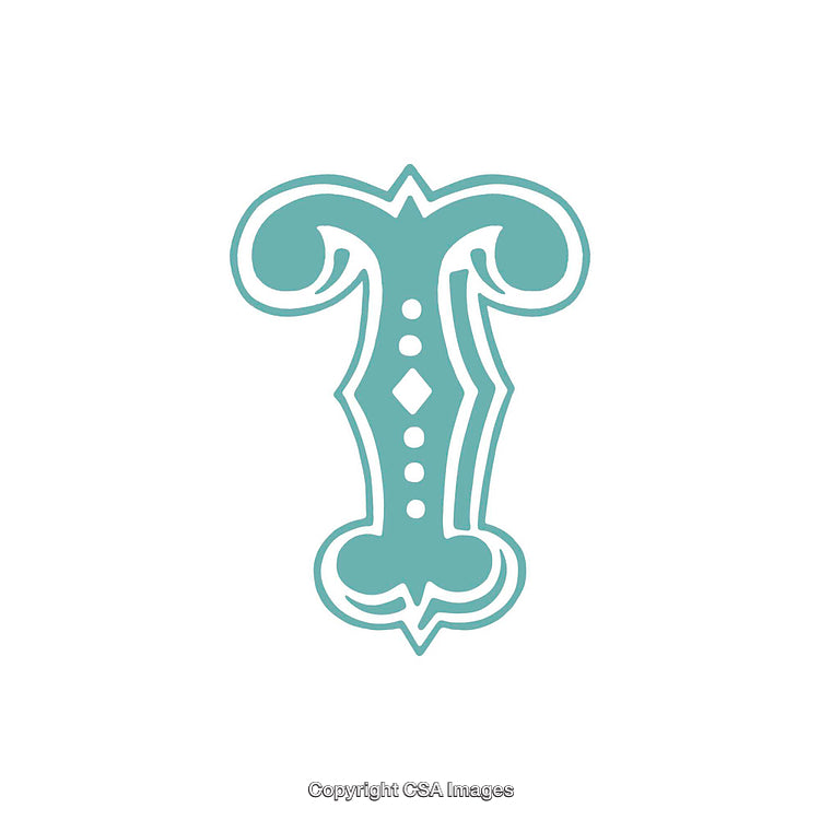 Elegant Decorative Letter T With Ornamental Design