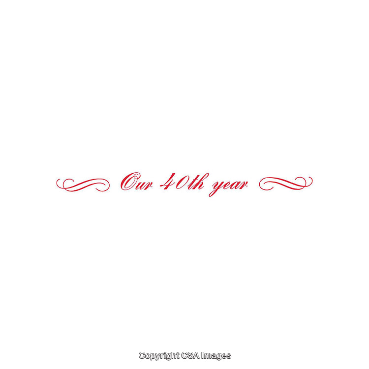Elegant Red Calligraphy Highlighting a 40th Year Anniversary