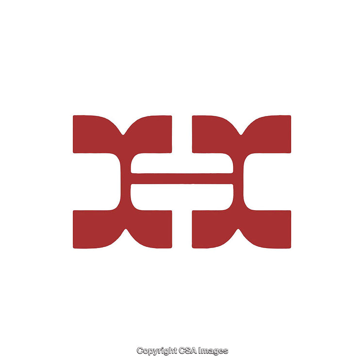 Abstract Symbol Featuring Stylized Red Letter Design on White Background
