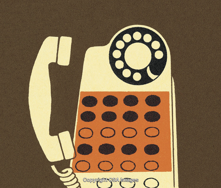 Vintage Rotary Telephone Illustration With Retro Design and Warm Tones