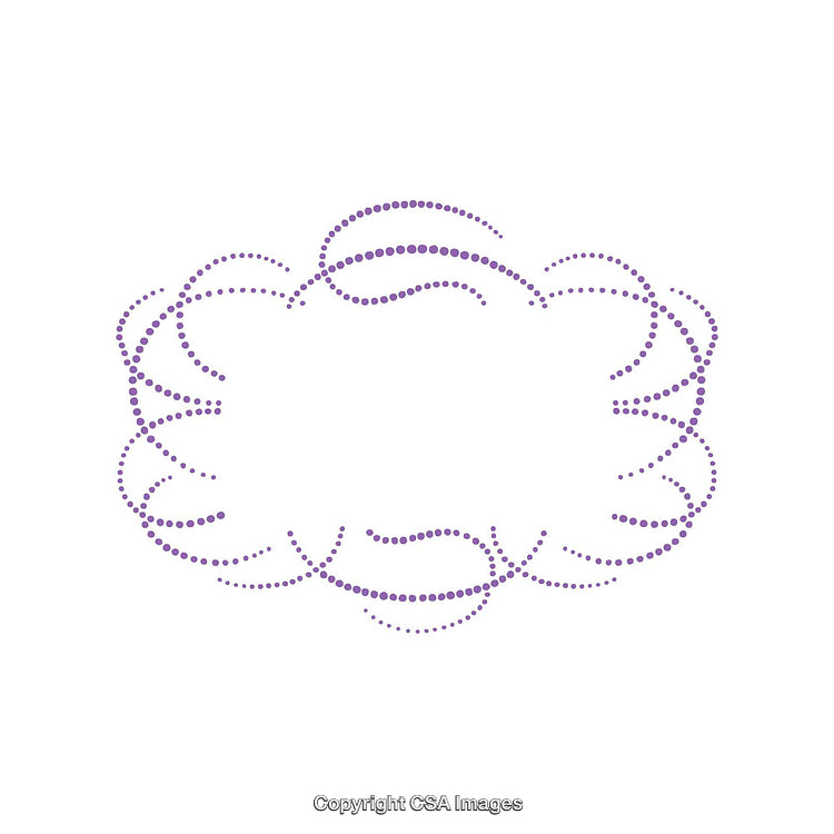 Elegant Purple Dot Pattern Decorative Frame on White Background