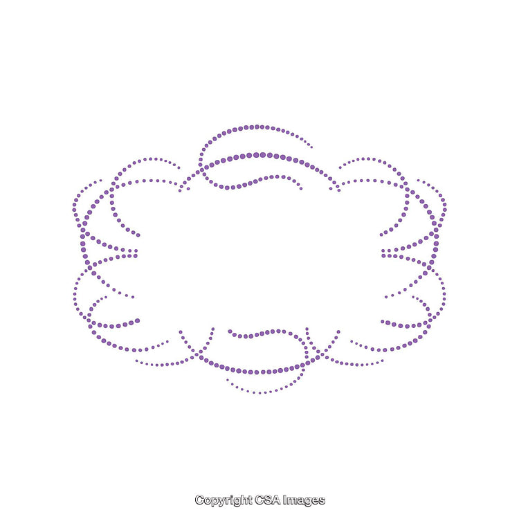 Elegant Purple Dot Pattern Decorative Frame on White Background