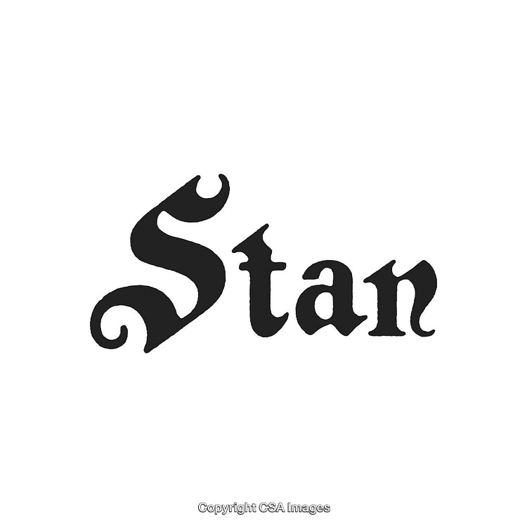 Vintage Styled Name Design with Ornamental Lettering in Black and White