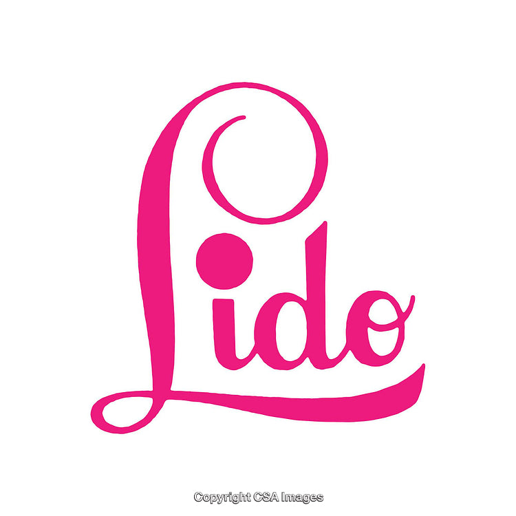 Elegant Pink Lido Logo Overlooking White Background in a Bold Font Design