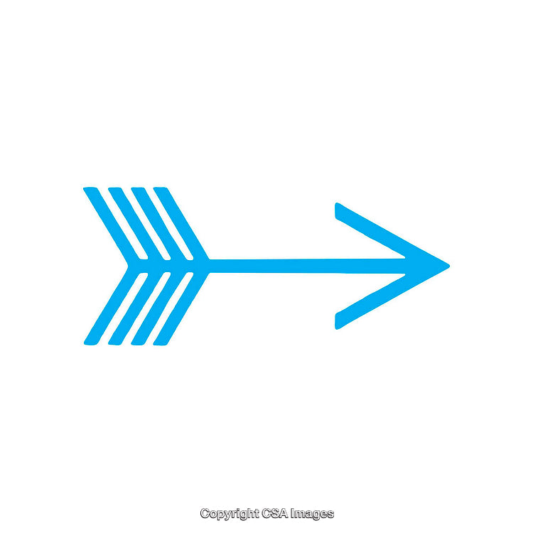 Blue Arrow Icon Featuring Simplistic Design and Direction Symbolism