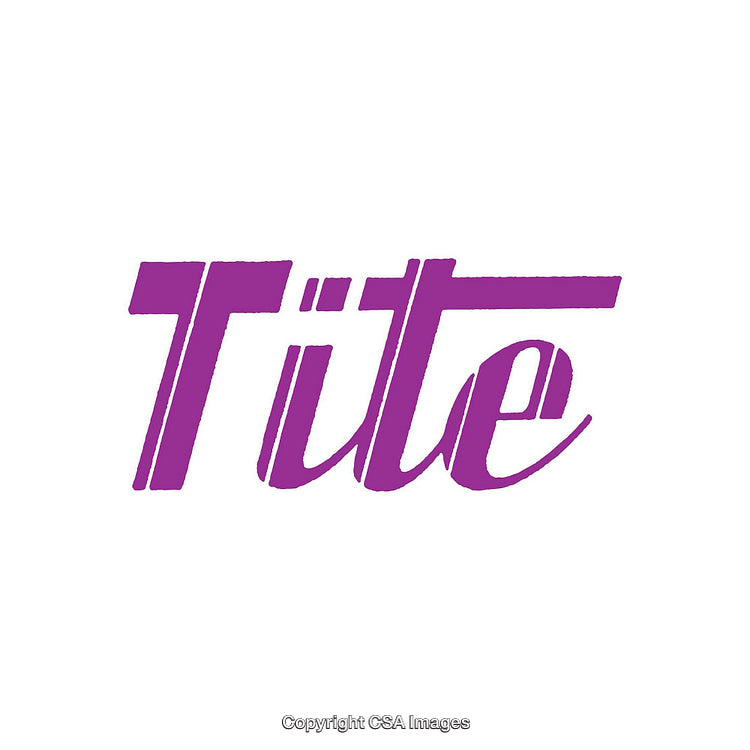 Abstract Typography Design with Purple Text on a White Background