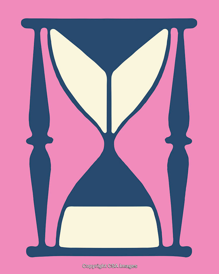 Colorful Abstract Hourglass Illustration in Modern Minimalist Style