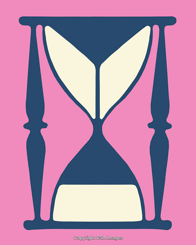 Colorful Abstract Hourglass Illustration in Modern Minimalist Style