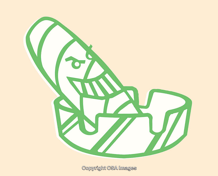 Smiling Banana in a Peel Illustration in Modern Line Art Style